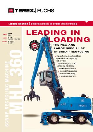 Graafmachines in overslaguitvoering Terex-Fuchs MHL 360 D