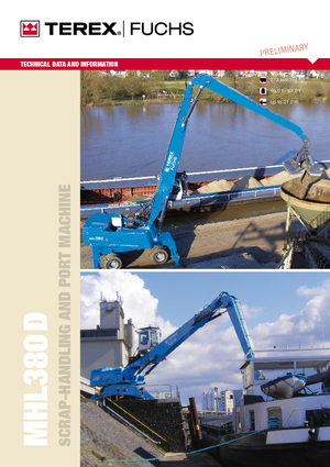 Graafmachines in overslaguitvoering Terex-Fuchs MHL 380 D