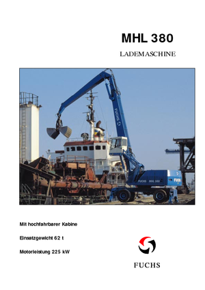 Graafmachines in overslaguitvoering Fuchs MHL 380