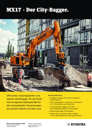 Mobiele graafmachines Hydrema MX 17