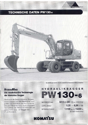 Mobiele graafmachines Komatsu PW130-6