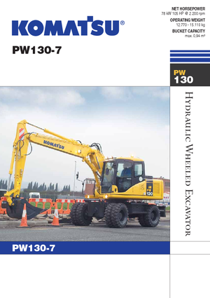 Mobiele graafmachines Komatsu PW130-7