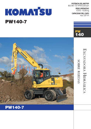 Mobiele graafmachines Komatsu PW140-7