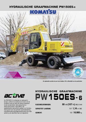 Mobiele graafmachines Komatsu PW150-6