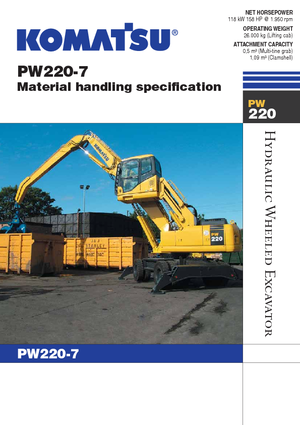 Mobiele graafmachines Komatsu PW220-7MH
