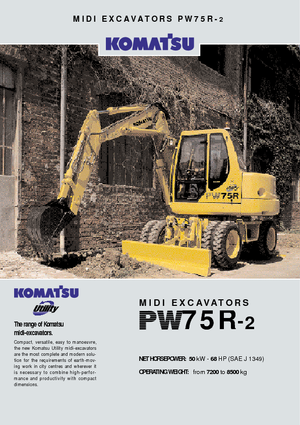 Mobiele graafmachines Komatsu PW75 R-2