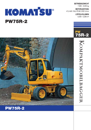 Mobiele graafmachines Komatsu PW75 R-2