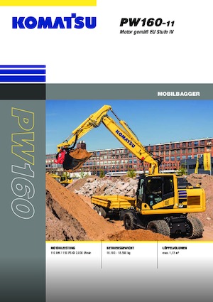 Mobiele graafmachines Komatsu PW160-11E0