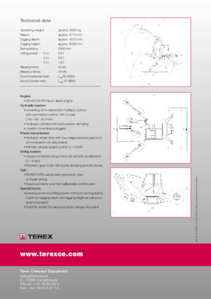 Mobiele graafmachines Terex S1