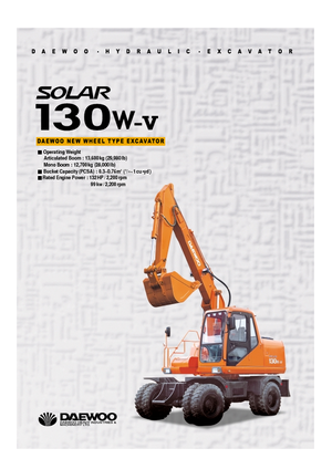 Mobiele graafmachines Doosan Solar 130 W-V