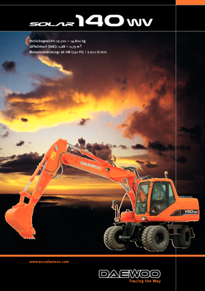Mobiele graafmachines Doosan Solar 140 W-V