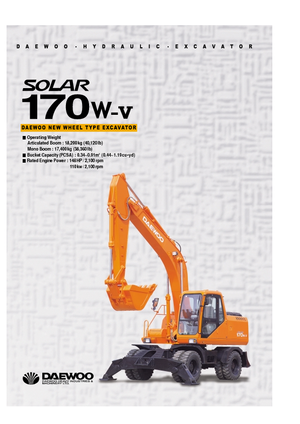 Mobiele graafmachines Doosan Solar 170 W-V