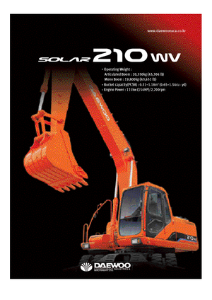 Mobiele graafmachines Doosan Solar 210 W-V