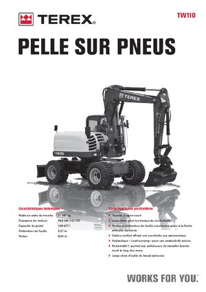 Mobiele graafmachines Terex TW 110