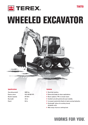 Mobiele graafmachines Terex TW 70