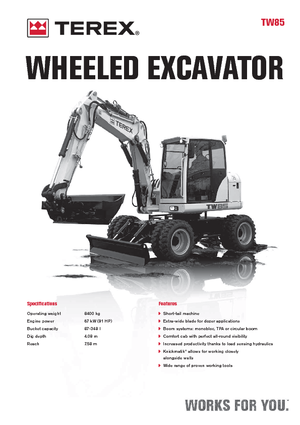 Mobiele graafmachines Terex TW 85