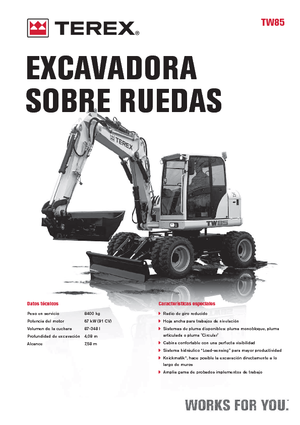Mobiele graafmachines Terex TW 85