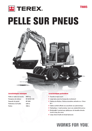 Mobiele graafmachines Terex TW 85