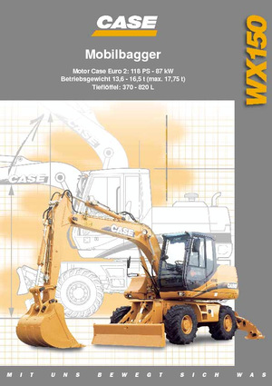 Mobiele graafmachines Case WX 150