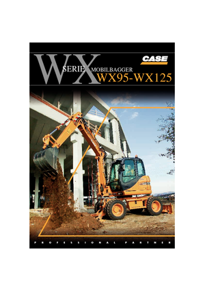 Mobiele graafmachines Case WX 125