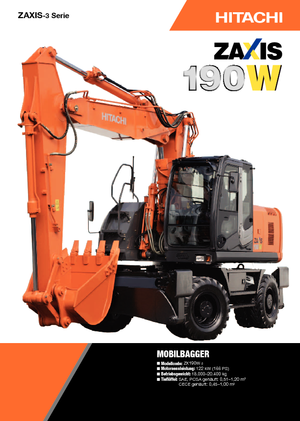 Mobiele graafmachines Hitachi ZX 190 W 3