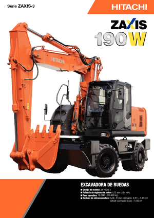 Mobiele graafmachines Hitachi ZX 190 W 3