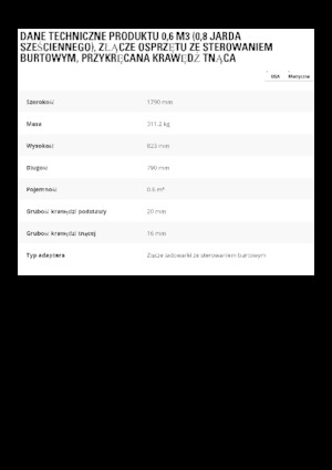Bakken voor wielladers Caterpillar 0.6 m3