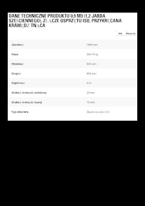 Bakken voor wielladers Caterpillar 0,9 m3