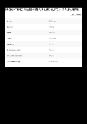 Bakken voor wielladers Caterpillar 1,3 m3