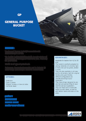 Bakken voor wielladers Arden L40GP