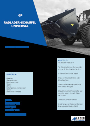 Bakken voor wielladers Arden L31GP