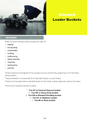 Bakken voor wielladers Arden L31GP