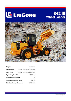Wielladers Liugong 842 III 