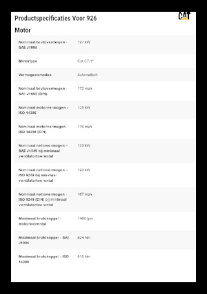 Wielladers Caterpillar 926