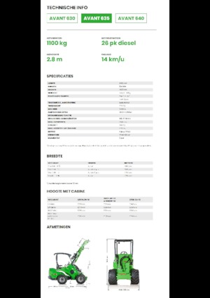 Wielladers Avant Tecno Avant 635