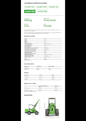 Wielladers Avant Tecno Avant 755i