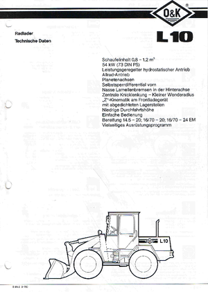 Wielladers O&K L 10