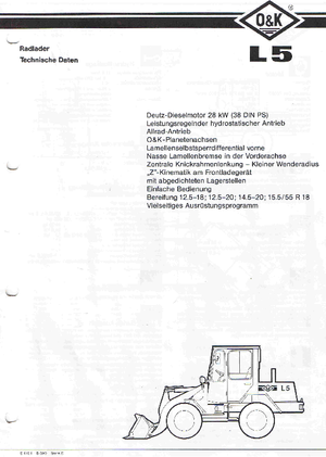 Wielladers O&K L 5 E