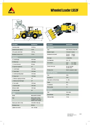 Wielladers SDLG L953F