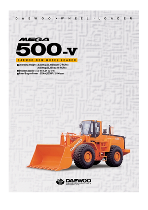 Wielladers Doosan Mega 500 V