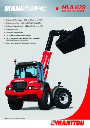 Wielladers Manitou MLA 628 TW LS PS