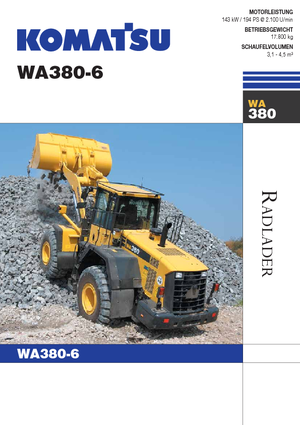 Wielladers Komatsu WA380-6