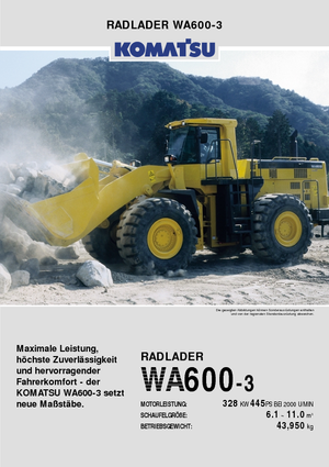 Wielladers Komatsu WA600-3