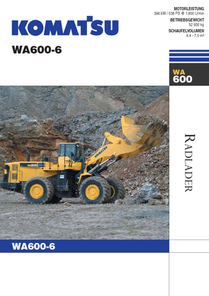 Wielladers Komatsu WA600-6
