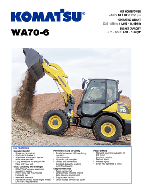 Wielladers Komatsu WA70-6