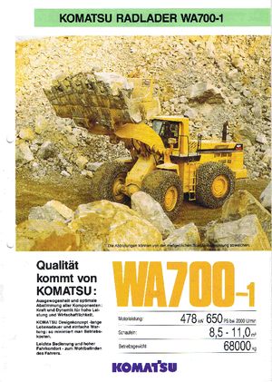 Wielladers Komatsu WA700-1D