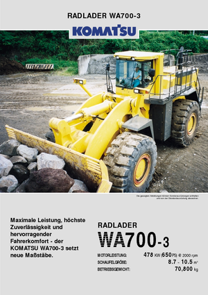 Wielladers Komatsu WA700-3