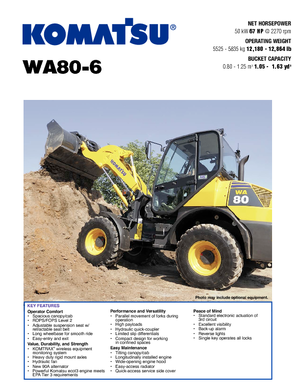 Wielladers Komatsu WA80-6