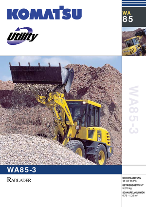 Wielladers Komatsu WA85-3