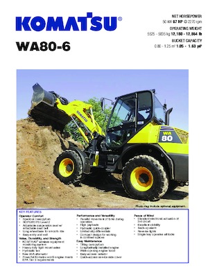 Wielladers Komatsu WA80-6